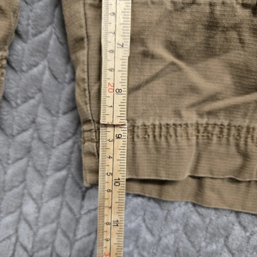 Wrangler Cargo Shorts Rip Stop Men's 38 Waist‎ Heavy Duty Cotton Khaki Brown Tan